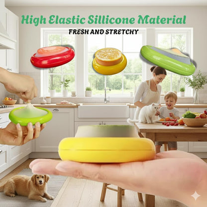 Set of 4 Reusable Avocado Saver and Onion Storage– Eco-Friendly – Keep Leftovers Fresh Without Plastic Bags. Fruit and Veggie Savers for Avocados, Lemons, Onions, Tomatoes & Salad