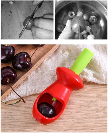 Hemoton Multifunctional Cherry Pitter Tool 5.11 Inch Fruit Core Remover Kitchen Gadget for Easy Cherry and Other Small Fruit Pit Removal
