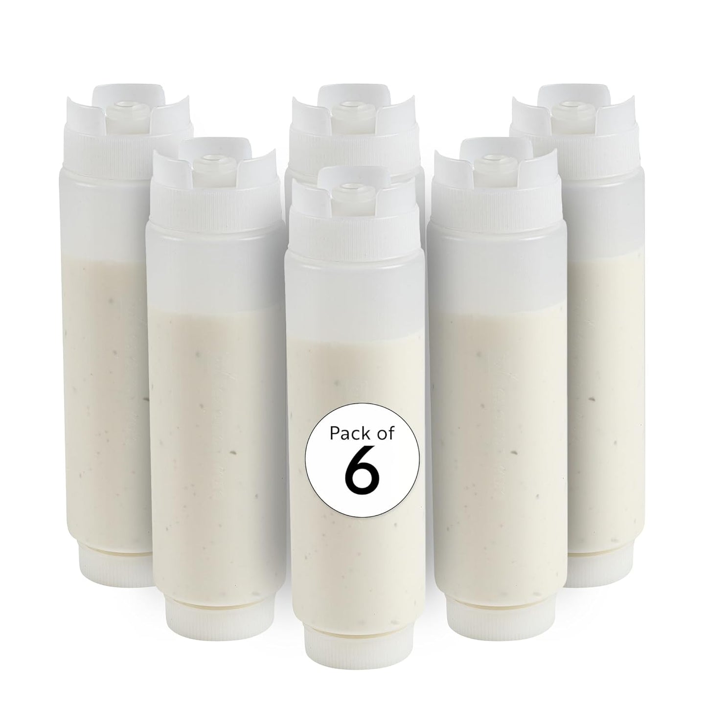 Restaurantware 32oz. FIFO Inverted Plastic Squeeze Bottle with Refill and Dispensing Lids - First In First Out - Perfect for Restaurants Catering and Food Trucks - 1ct box