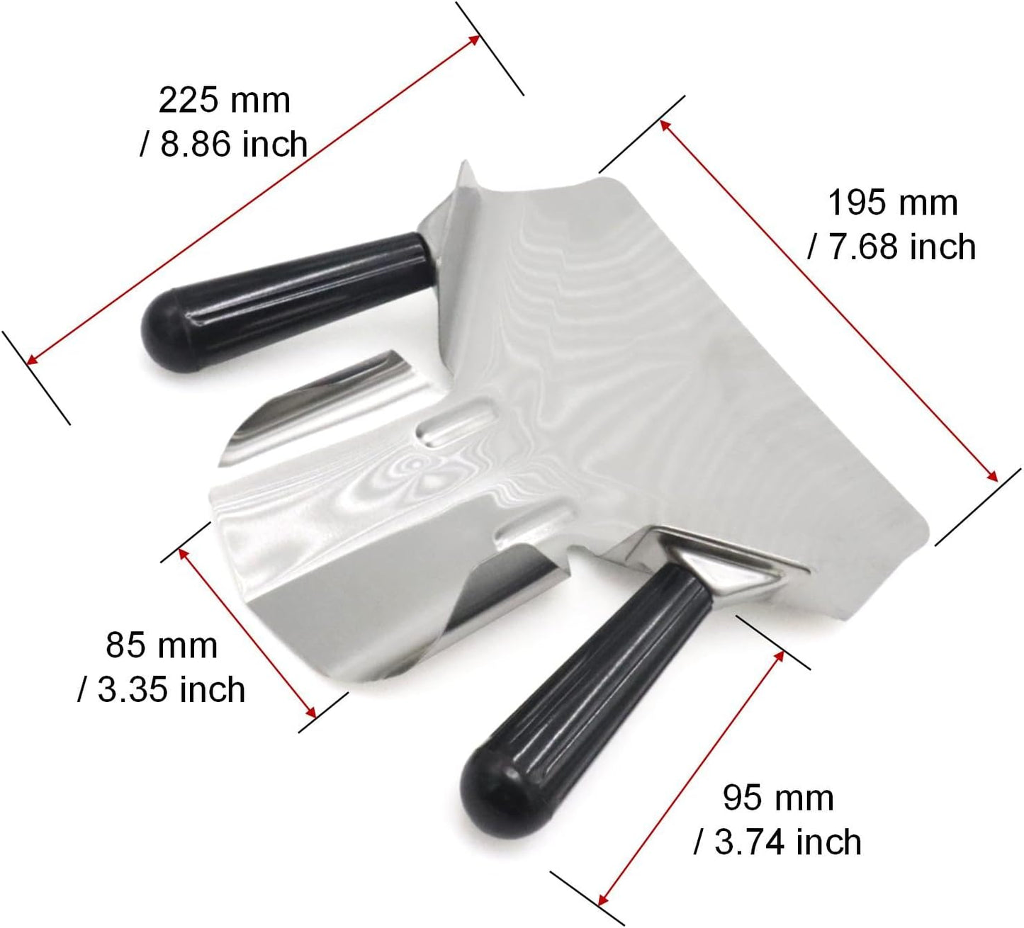 French Fry Scoop & Scooper - Polycarbonate Multipurpose Utility Scooper for Ice Candy Snacks & More