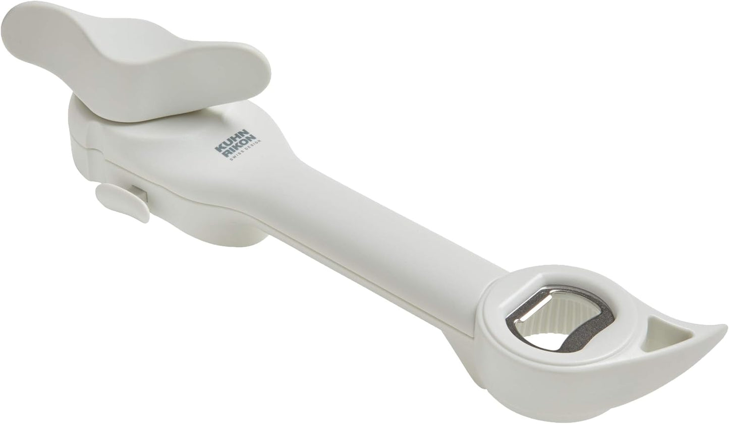 Kuhn Rikon Auto Safety Master Opener for Cans, Bottles and Jars, 9 x 2.75 inches, Red