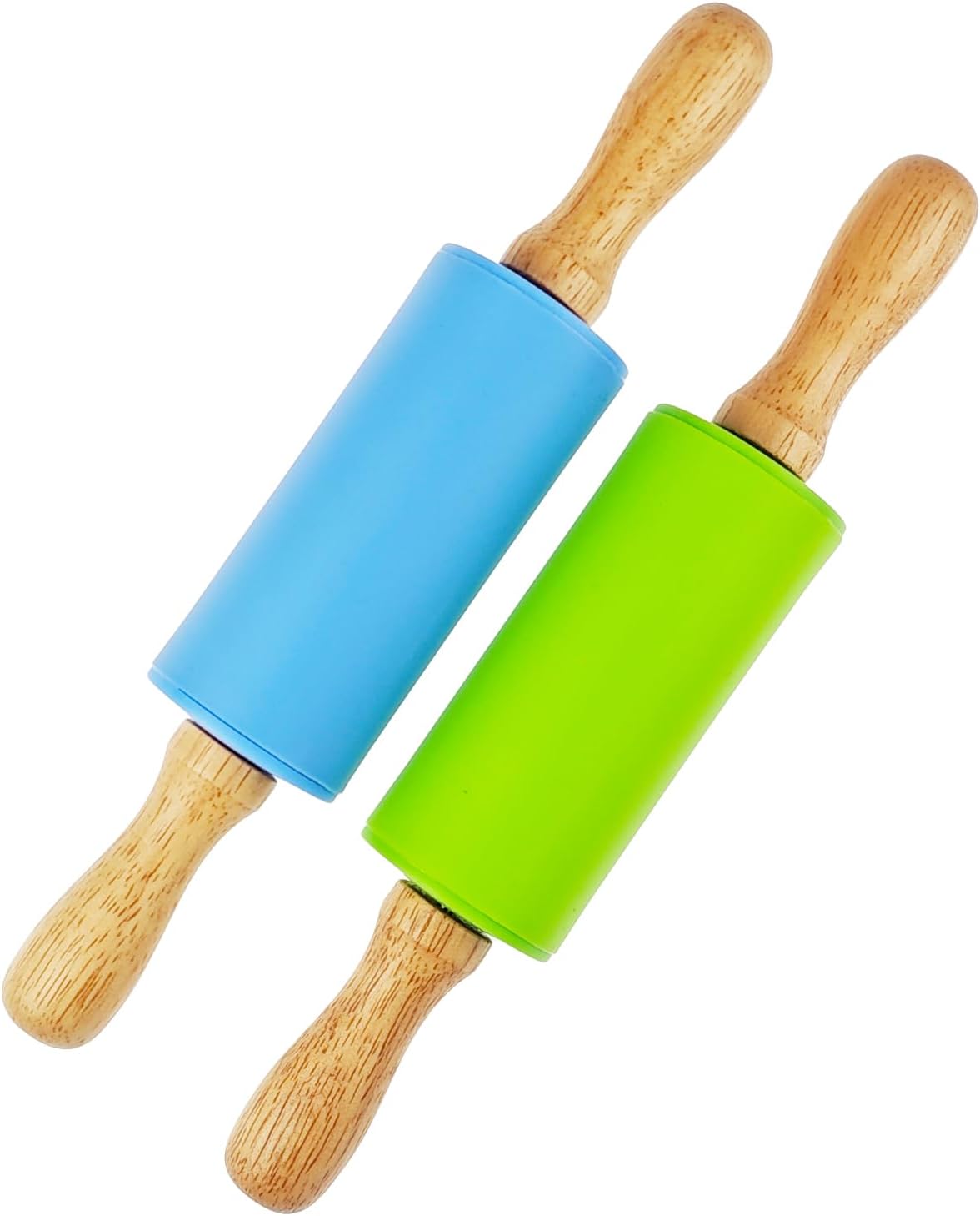 2 Pack Small Rolling Pin for Kids, Kids Rolling Pin for Home Kitchen (9 Inch)