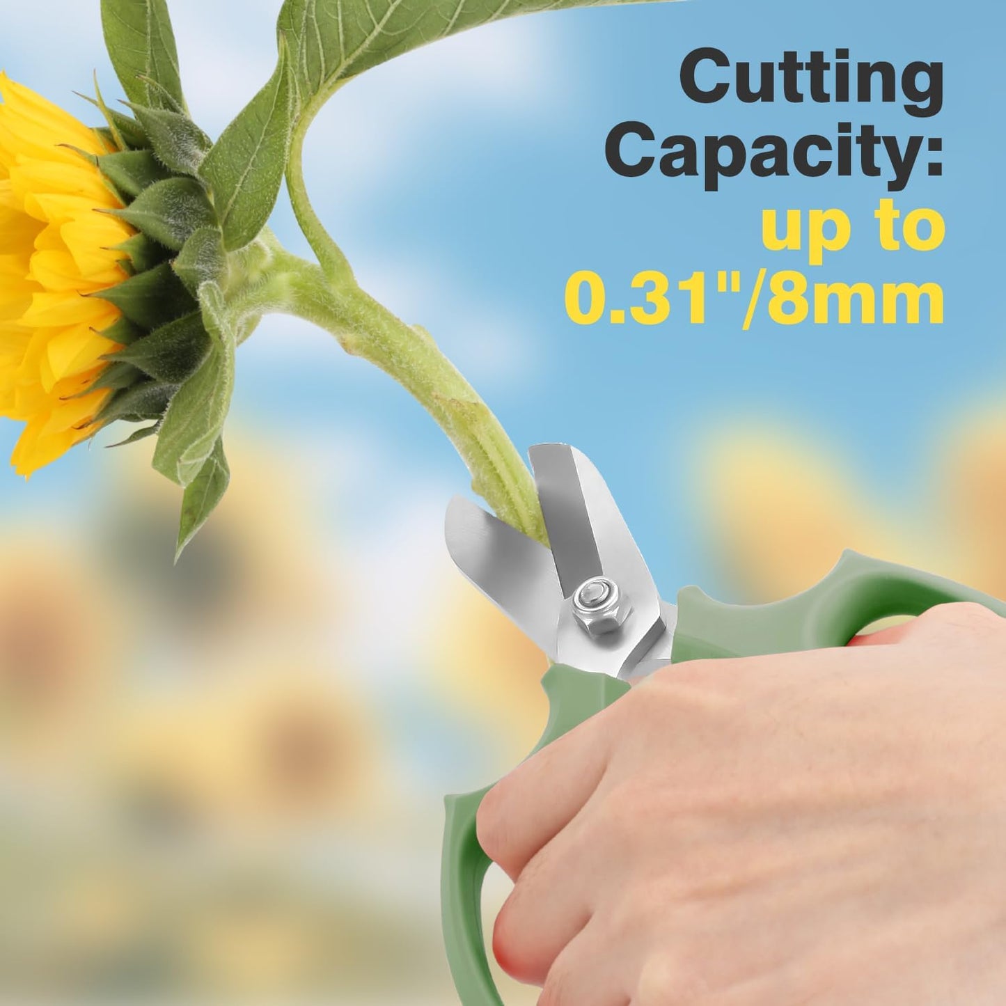 Housolution Flower Scissors, Strong Floral Shears, Premium Steel Garden Pruning Shears Garden Scissors Floral Fruits Leaf Scissors Hand Pruner Snip Trimming Tool for Gardening Flower Arrangement, Pink