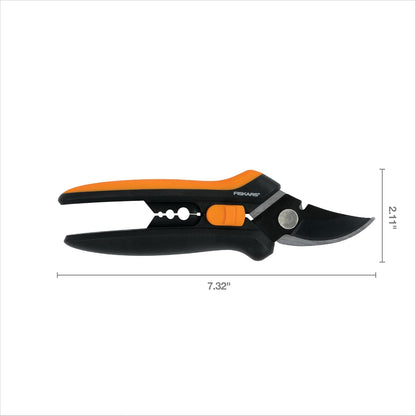 Fiskars 6" Pruning Scissors for Flowers, Buds, Weeds and Small Plants, Garden Snips with Resin Resistant Nonstick Stainless Steel Blades, Gardening Trimmers with Comfortable Handle