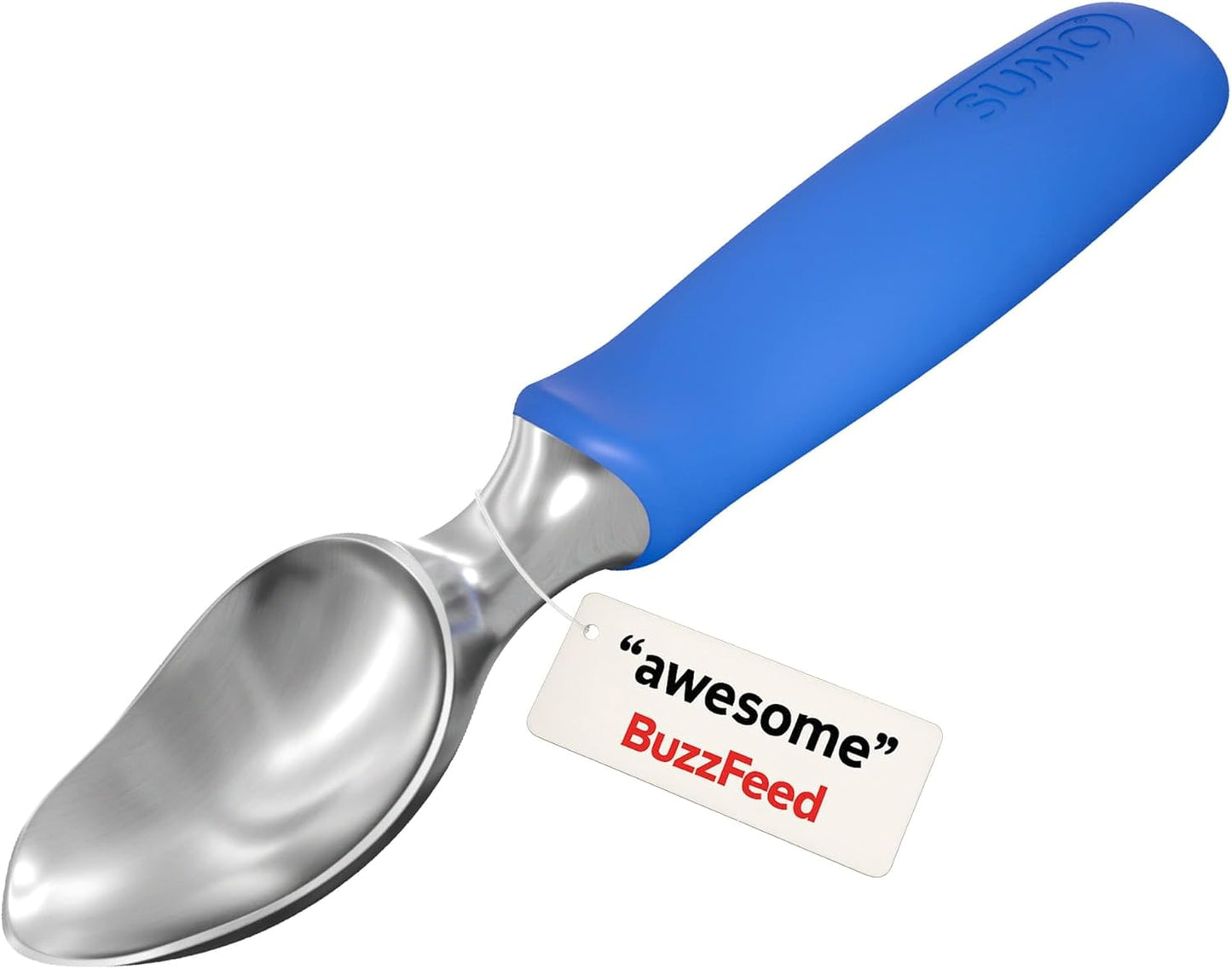 SUMO Stainless Steel Ice Cream Scoop With Ergonomic Handle - Sturdy, Dishwasher-Safe Scooper For Effortless Scooping and Serving Of Frozen Desserts, Comfortable Grip - Blue