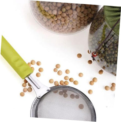 MAGICLULU 2pcs Handheld Flour Sifter Set, Stainless Steel Fine Mesh Powder Strainer, Manual Kitchen Food Colander for Baking, Ergonomic Grip Sieve for Cake Pastry Sifting and Soybean Milk Filtering