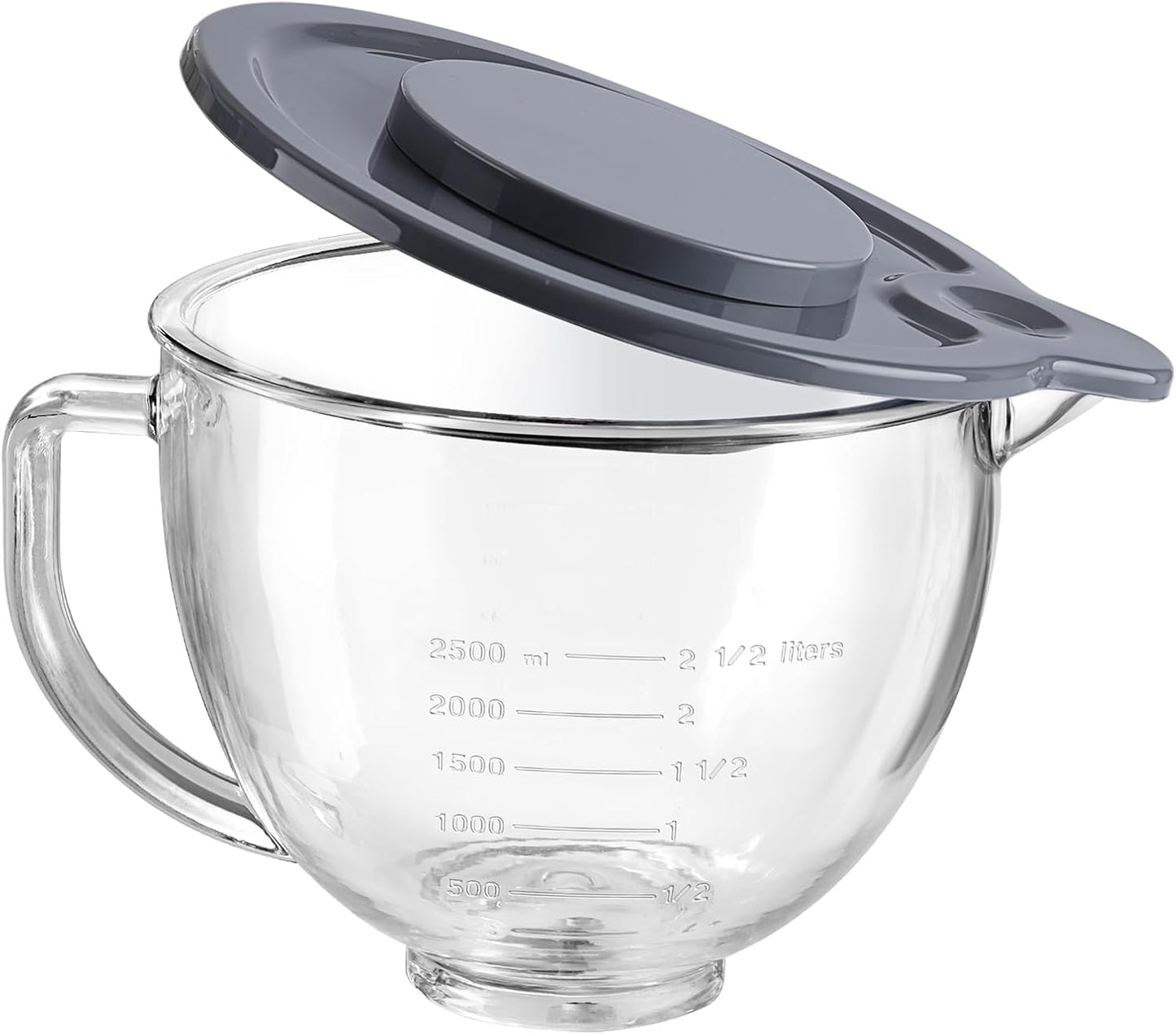 Gdrtwwh Glass Bowl for KitchenAid 4.5-5 Quart Tilt-Head Stand Mixer,Replacement with KitchenAid Artisan Mixer Glass Bowl
