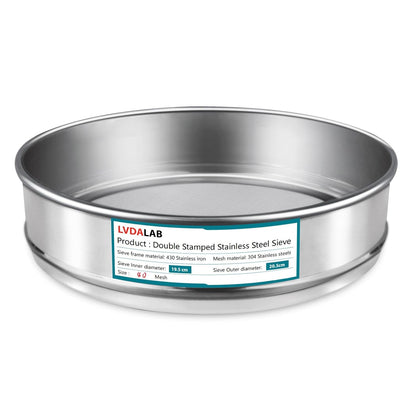 304 Stainless Steel Mesh Lab Sieve, 10 Mesh (2mm) Aperture Test Sieve, 7.9Inch(20cm) Diameter Economy Standard Analysis Sample Test Sieves for Industrial Laboratory Homes - Colors A