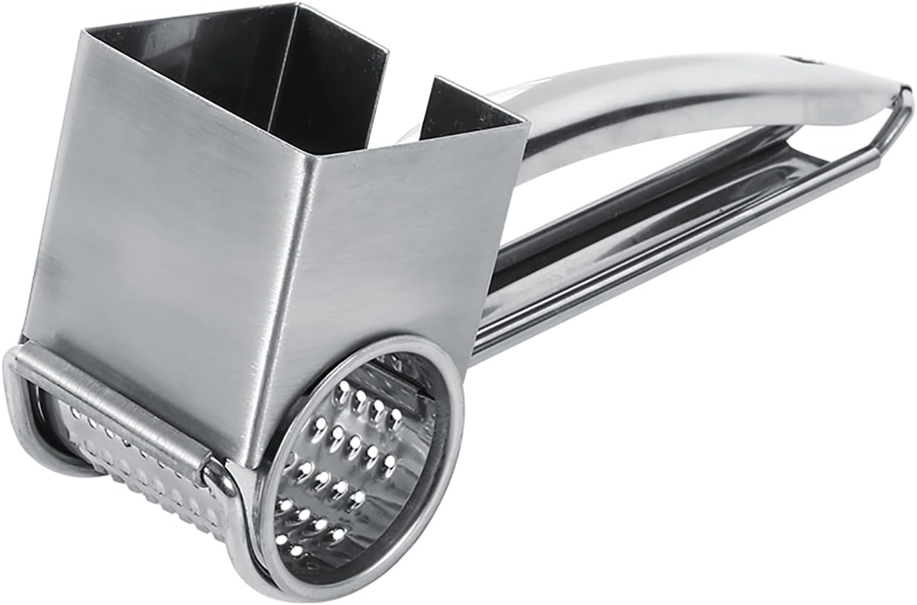 Rotary Cheese Grater Stainless Steel Handheld Rotary Cheese Shredder with 1 Drums Shred Tool