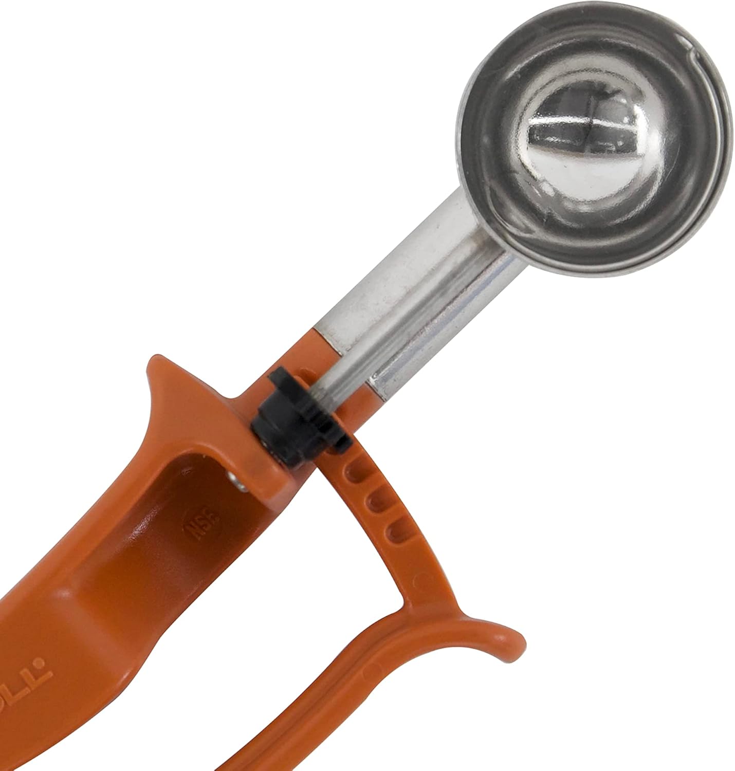 Zeroll 2050 Universal Standard Length EZ Disher Food Portion Control Scoop Designed for Right or Left Hand Use Dishwasher Safe NSF Approved, 1 1/2-Inch, Rust