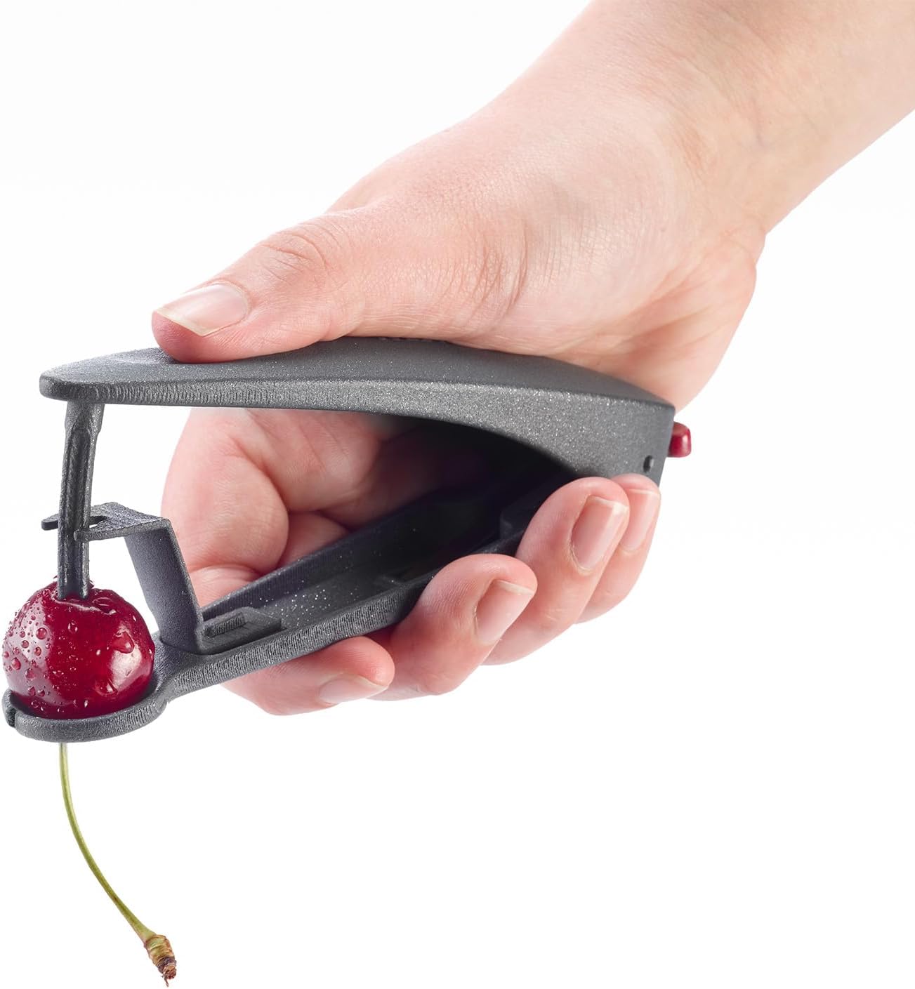 Westmark Cherry Pitter Tool “Kernex” - Heavy-Duty Cast Aluminum Pit Remover & Olive Pitter, German Ergonomic Seed Remover