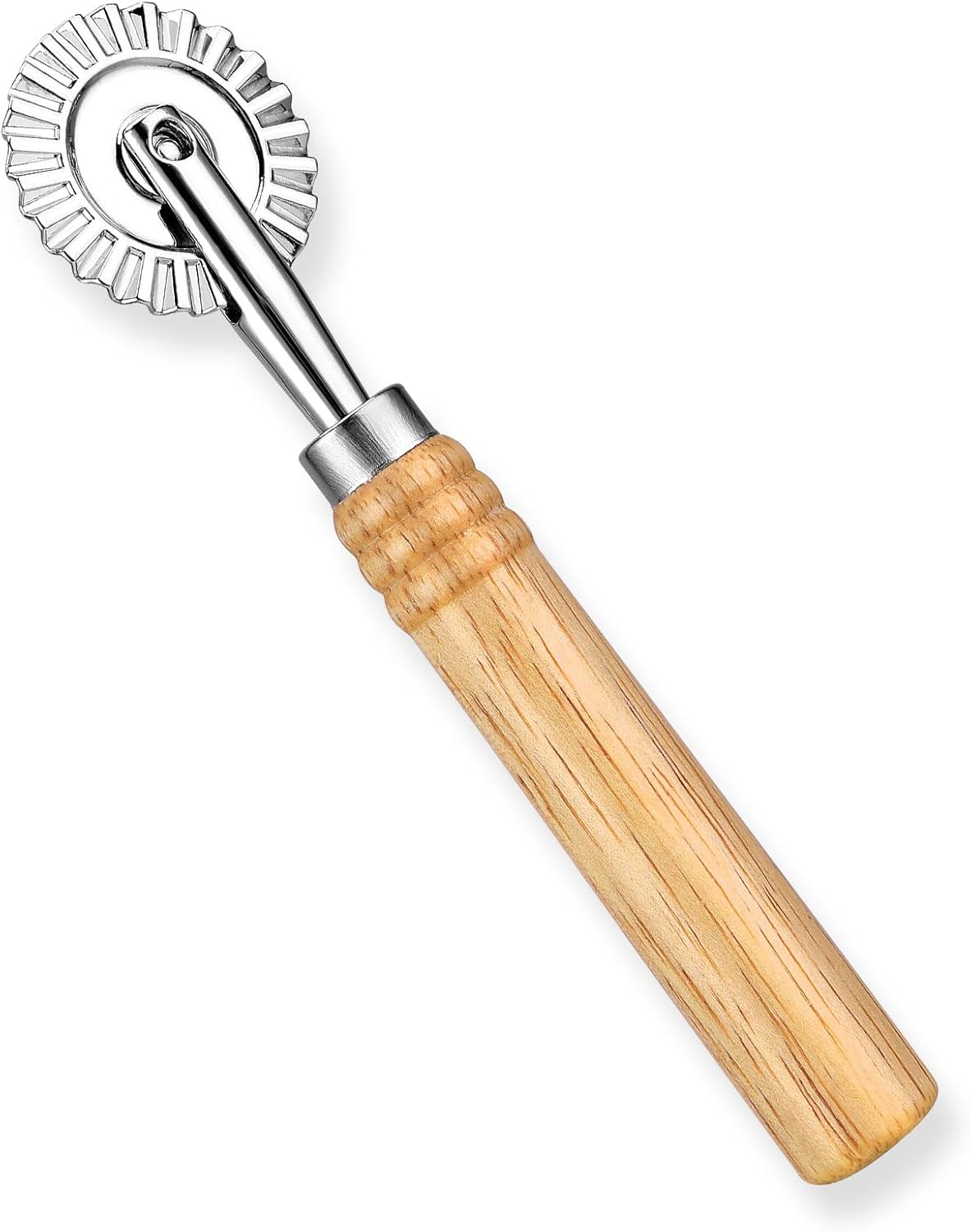 Pastry Cutter, Dough Stamp Cutter/Crimper, Pastry Wheel Cutter Tool, Stainless Steel Pasta Cutters Wheel with Wooden Handle for Home and Kitchen Use, 1.54inch