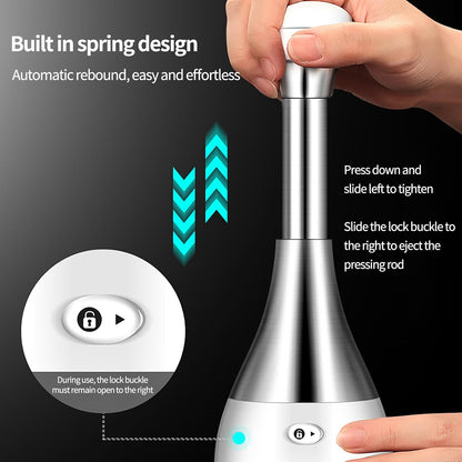 Mini Multi-Functional Stainless Steel Deluxe Cutter Garlic - Easy to Clean, for Chopping Garlic, Onions, Potatoes, Peppers (1) (1)