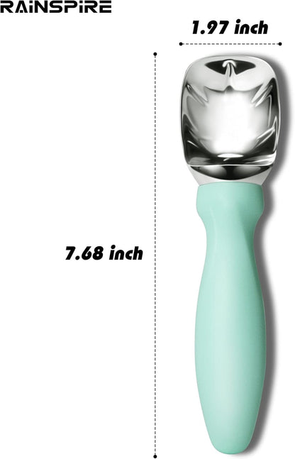 Rainspire Ice Cream Scoop Stainless Steel with Comfortable Handle, Ice Cream Scooper Heavy Duty, Ice Cream Spade Great for Spooning Frozen Hard Gelato and Sorbet, Cookie Dough, Melon, Purple