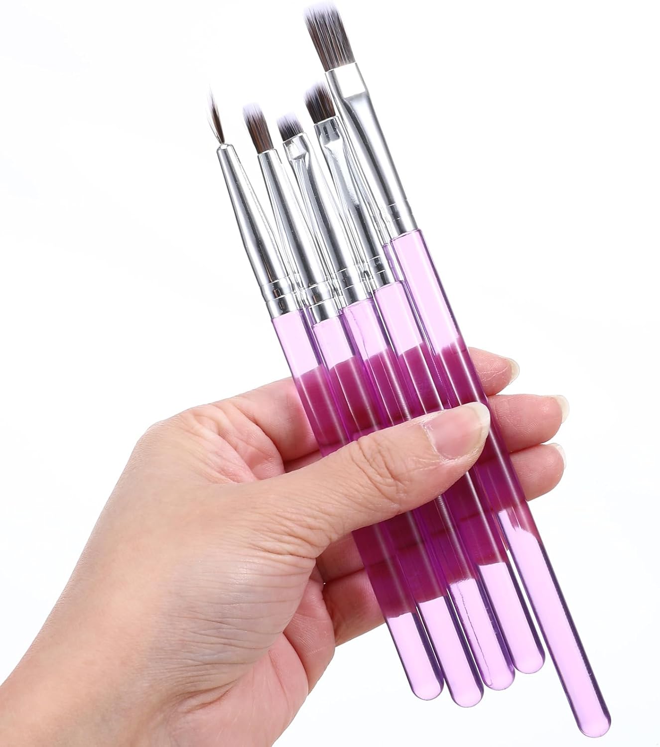 Sibba 7 PCS Food Paint Brushes with Elbow & Straight Tip Tweezer Set, Chocolate Candy Cookie Decorating Brushes Fondant Tools, DIY Cake Painting Pastry Baking Decoration Brush Kitchen Bakery Utensil