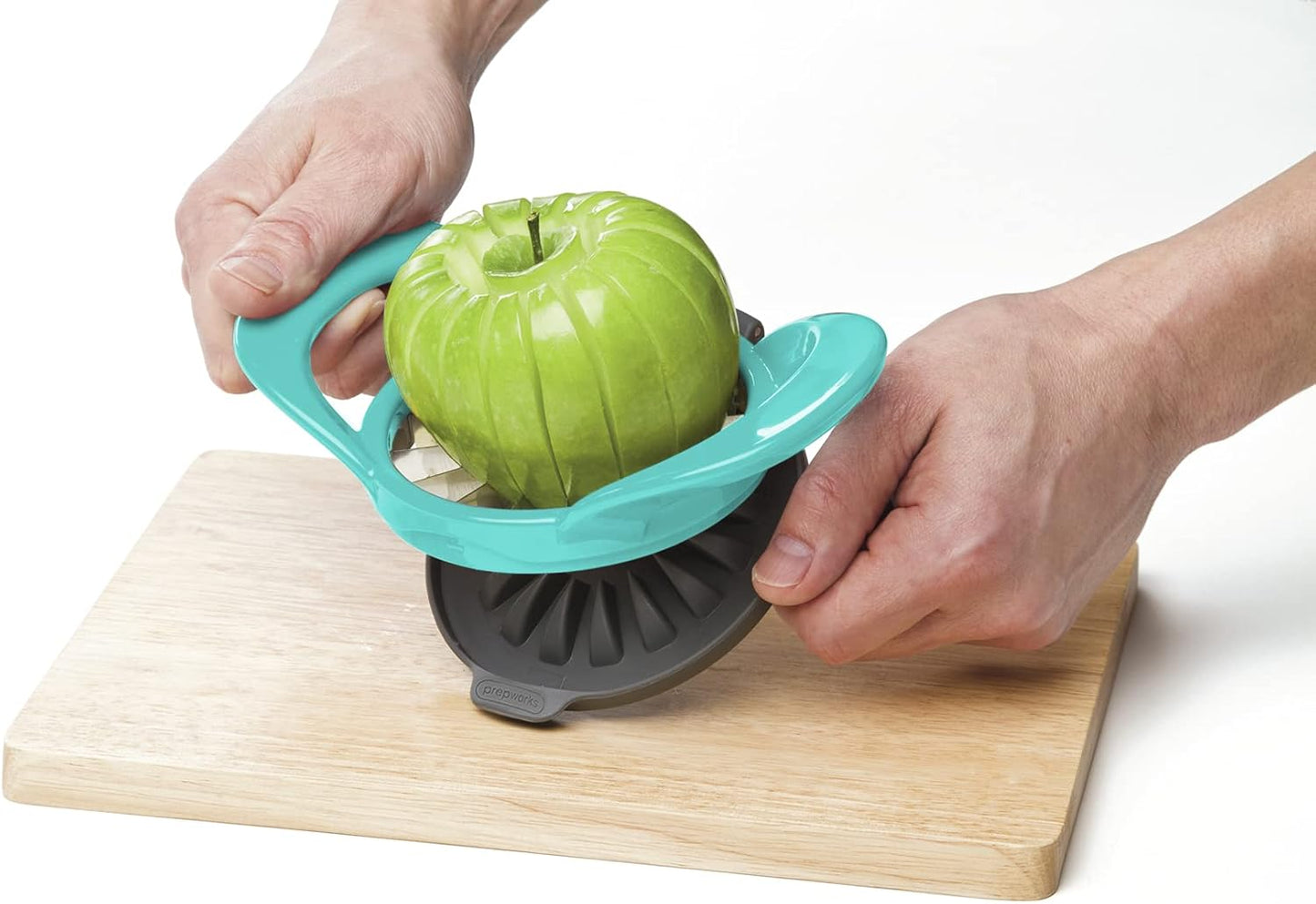 PrepWorks Dishwasher Safe Apple Slicer and Corer – 16-Slice Thin Apple Cutter with Safety Cover