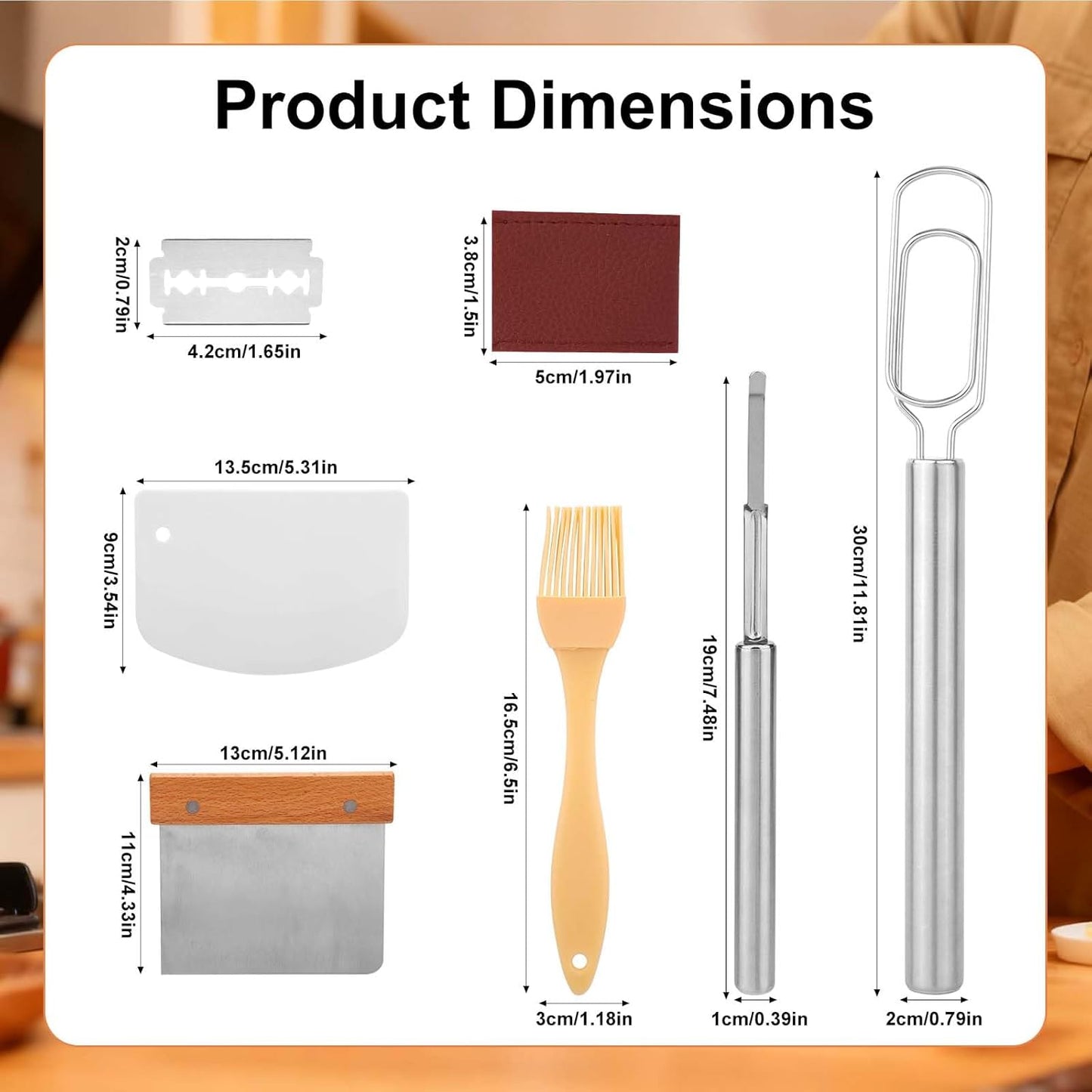 Danish Dough Whisk for Sourdough Starter, 30cm/12in Stainless Steel Dutch Bread Whisk & Dough Hook Mixer Tool Reaches Jar Bottom for Pizza Cooking Baking Dishwasher Safe