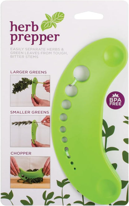 HIC Kitchen Herb Prepper Stripper Mezzaluna Chopper, BPA Free