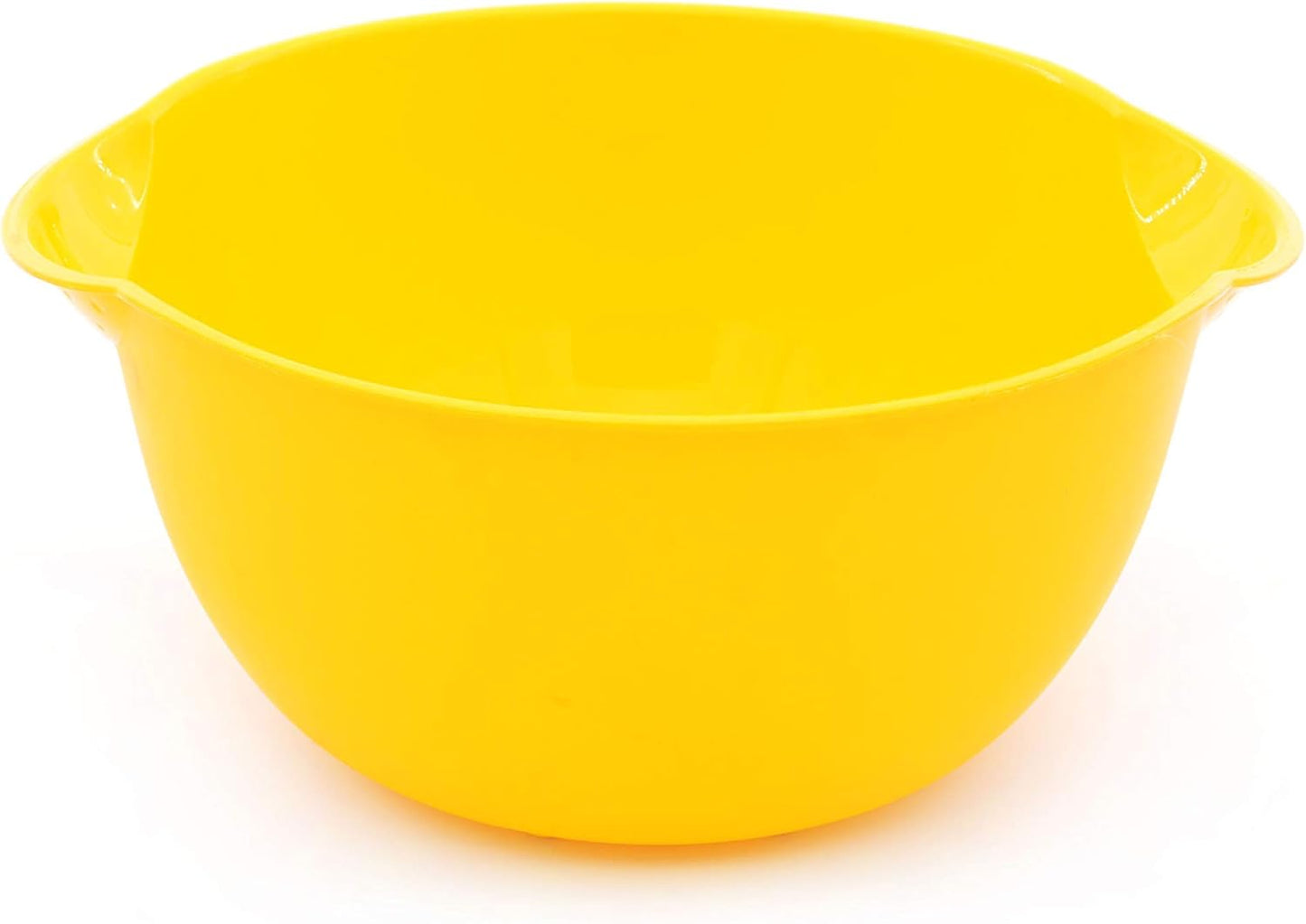 Mintra Home Mixing Bowl w/Colander (Large 4.5L, Red) - For Washing & Draining Fruits And Vegetables - Heavy Duty Plastic for Baking, Cooking Supplies - Dishwasher Safe
