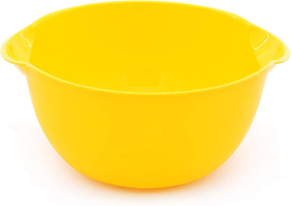 Mintra Home Mixing Bowl w/Colander (Large 4.5L, Red) - For Washing & Draining Fruits And Vegetables - Heavy Duty Plastic for Baking, Cooking Supplies - Dishwasher Safe