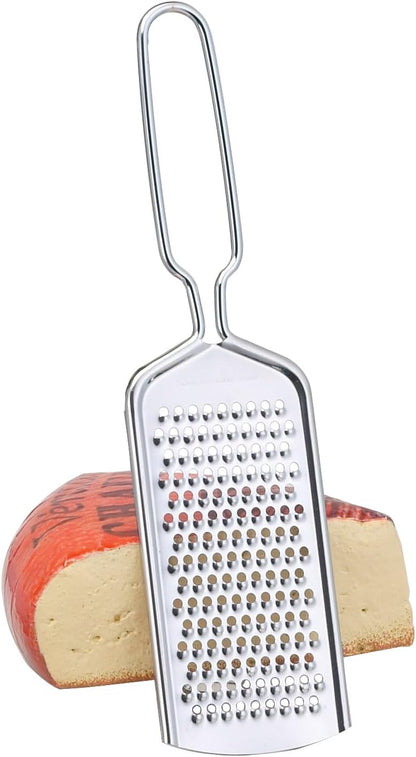 HIC Kitchen Professional Grater Zester, Stainless Steel, Non-Slip Base and Handle, 4 Multi-Grating Surfaces