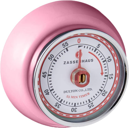Zassenhaus Magnetic Retro 60 Minute Kitchen Timer, 2.75-Inch, Teal