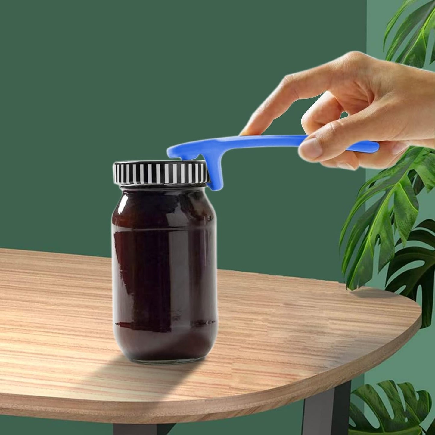 1 Pack Red Jar-key Jar Opener The Original Easy Use by Anyone (Transparent)