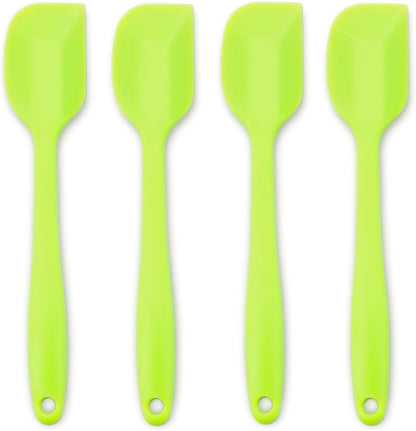 Silicone Spatula 4-piece Set, Heat-Resistant Spatulas, Non-stick Rubber Spatulas with Stainless Steel Core