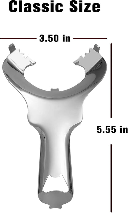 Stainless Steel Mason Jar Opener - No Lid Dents or Damage, Easy Twist Handheld Tool for Canning, Bottles & Various Jar Lids (1)