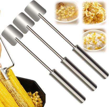Easy Clean Corn Cob Peeler, 2025 New Corn Peeler for Corn on the Cob, Long Handle Stainless Steel Corn Stripping Tool for Home Kitchen (1 PCS)