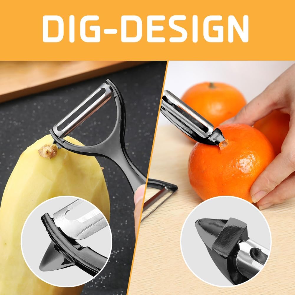 Vegetable peelers for Kitchen, Y shaped peeler for Vegetables, Fruits, Potatoes with Ergonomic Grip, 1 Pack