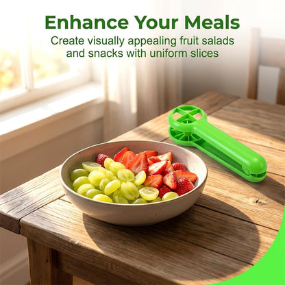 Grape Cutter Slicer, 2026 New Grape Cutter Tool, Grape Tomato Cherry Strawberry Cutter Tools Into 4 Pieces for Vegetable Fruit Salad, Quarter Grape Slicer Kitchen Gadget (1PC)