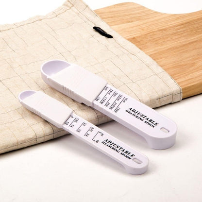 2 PCS Adjustable Measuring Spoon Set, Measuring Dry/Liquid Ingredients, Metering Spoon for Baking, Cooking