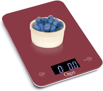 Ozeri Touch Professional Digital Kitchen Scale (12 lbs Edition), Tempered Glass in Elegant Black