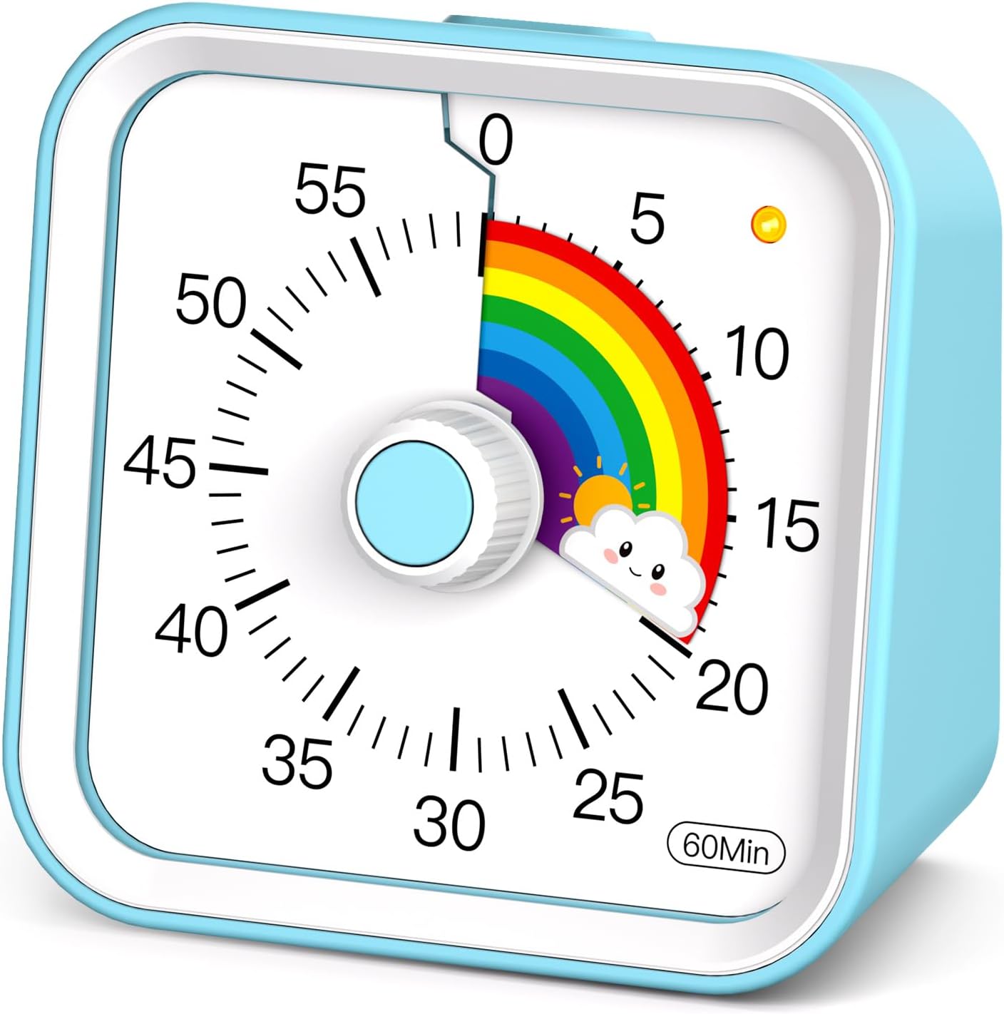 Visual Timer for Kids with Pause Function, 60 Minute Countdown Timer for Kids Desk Study, Teaching, Kitchen Cooking, Office Meetings, Time Management for ADHD (White)