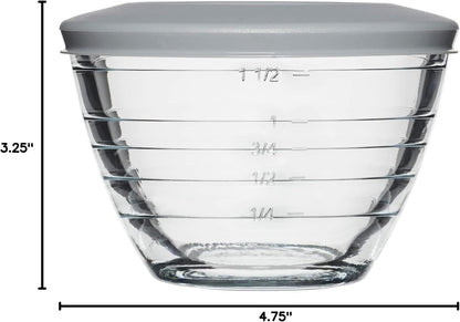 Anchor Hocking 4-IN-1 PREP BOWLS. 6 Piece set (3 Bowls and 3 lids)