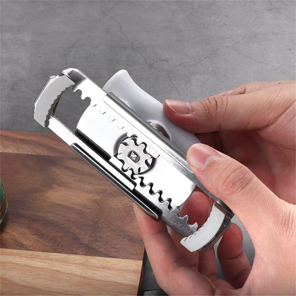 Jar Opener Stainless Steel Adjustable Tool for 1-4 inches Bottle Can Lids, Fit Seniors, Arthritis, Women, Chilren, Weak Hands