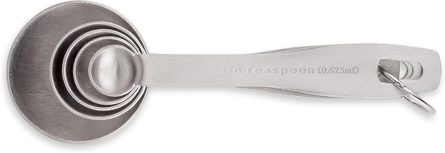 husMait Stainless Steel Measuring Cups & Spoons - 10 Piece Heavy Duty Measuring Cups & Spoons Set for Dry Foods, Spices or Liquids
