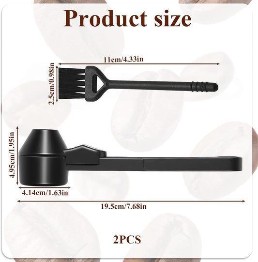 Ptwola Coffee Scoop & Funnel for Reusable Refillable Coffee Pods Scoop with Funnel for Ground Coffees Mess-Free Measuring Spoon 2 Tablespoon Capacity Scooper Tea without Spilling with a Brush