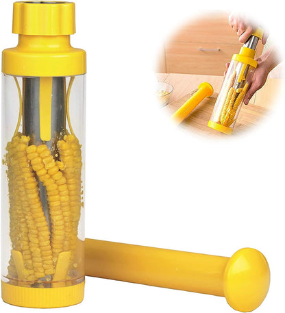Safer Corn Thresher,Quick Corn Stripper,Stainless Steel Corn Cob Remover Cutter Corn Peeler,Removing Fresh Corn Kernels Tool,Manual Corn Threshing No Splatters,Practical Kitchen Gadgets,10.5 inch