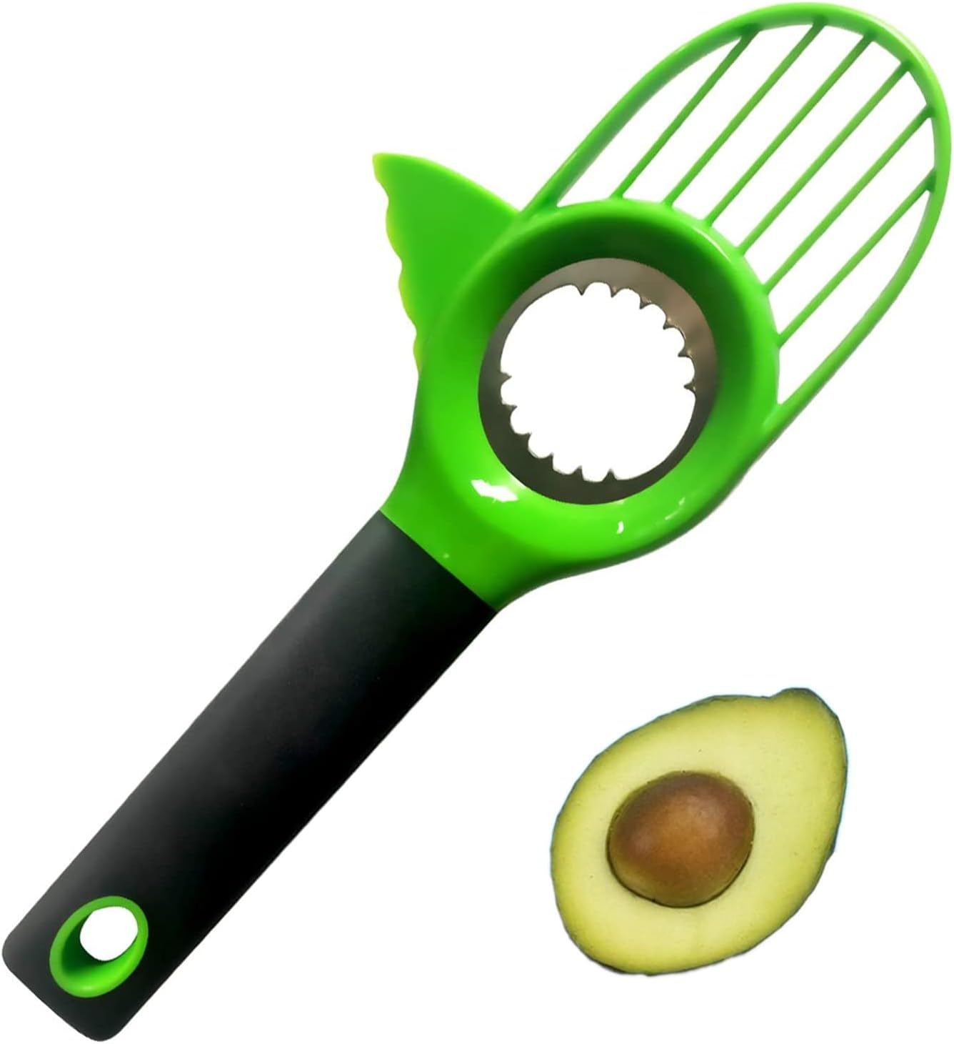 Avocado Slicer, 3 in 1 Avocado Cutter for Fruit and Vegetables Avocado Tool Avocado Slicer Avocado Knife-with Silicon Grip Handle Avocado Pitter- Dishwasher Safe