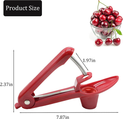 Fast Cherry Pitter Tool,Space-Saving Cherry Pitter Remover,Olive Pitter Tool,Multi-Function Fruit Pit Remover, Quick Release Cherry Corer Tool (Red)