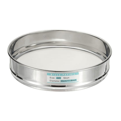 PATIKIL 10 Mesh(2mm) Lab Sieve, 11.8"(30cm) Diameter Sifting Screen 304 Stainless Steel Wire Cloth Fine Mesh Sieve for Industrial Laboratory Home Soil Sifter Dry Sift Screens Hash