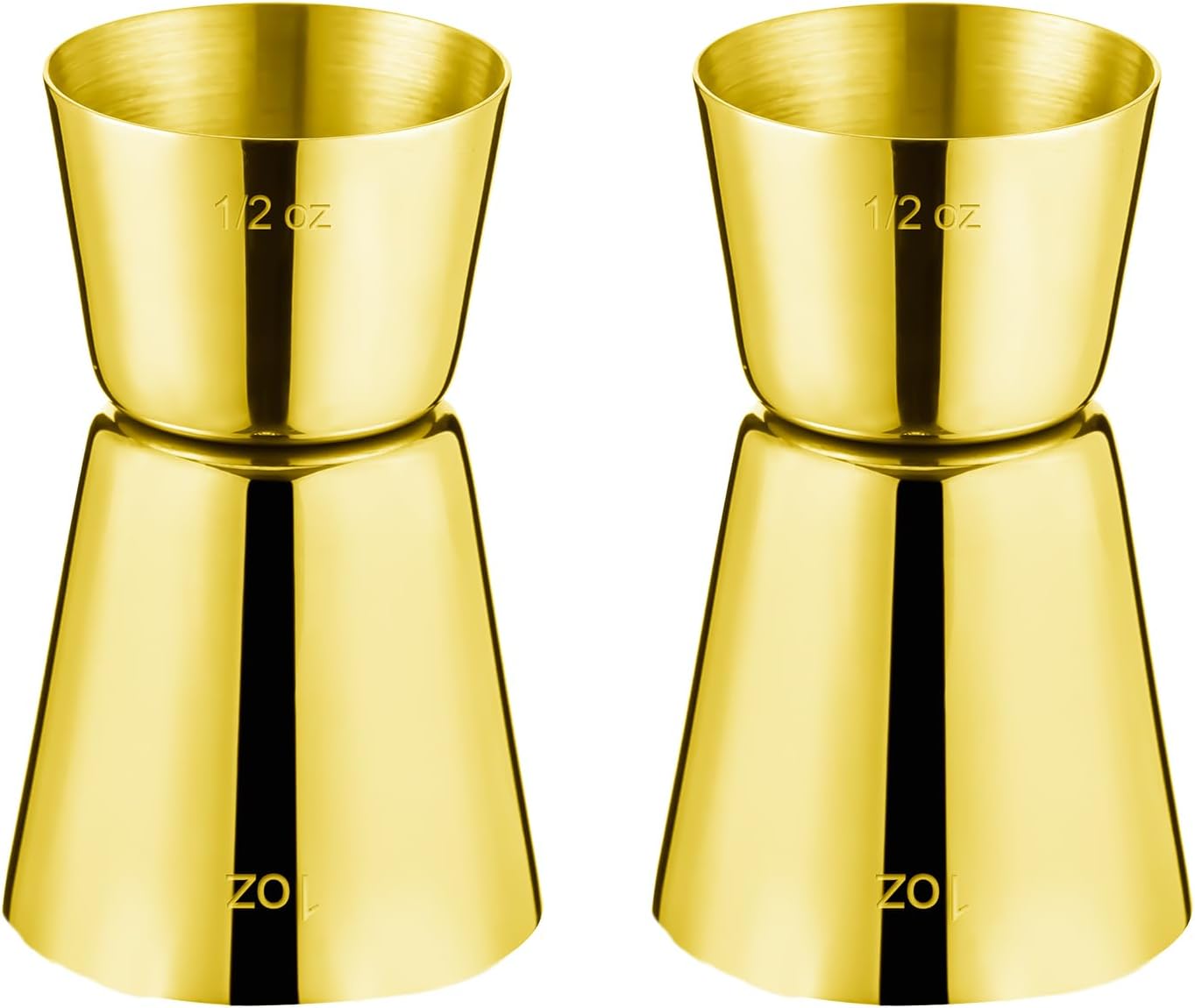 Briout Jigger for Bartending, Double Cocktail Jigger Japanese Premium 304 Stainless Steel Jigger 2 OZ 1 OZ with Measurements Inside