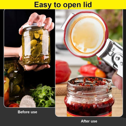 Adjustable Stainless Steel Jar Opener - Effortless Grip for Seniors & Weak Hands, Rust-Resistant Kitchen Gadget for Tight Lids (2)