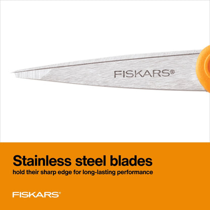 Fiskars Micro Trip Scissors, SoftGrip Precision Cutting Shears, Non-Stick Stainless Steel Blades, 5 inches
