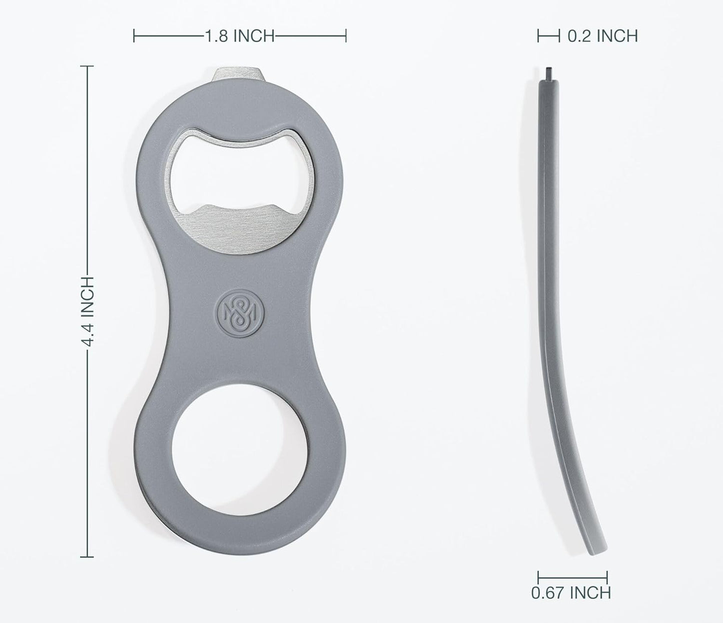 2 in 1 Magnetic Beer Bottle Opener for Refrigerator and RV with Cap Catcher, Soft Touch Silicone Surface Protect Fridge, Pop Can Soda Can Opener for Long Nails, Ideal Gift