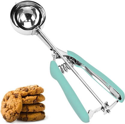 Ice Cream Scoop, 18/8 Stainless Steel Cookie Scoop, Cookie Scoops for Baking, 2 Tbsp/ 30 ml/ 1 oz Cookie Dough Scoop, Ice Cream Scooper with Trigger Release, Cookie Scooper for Baking