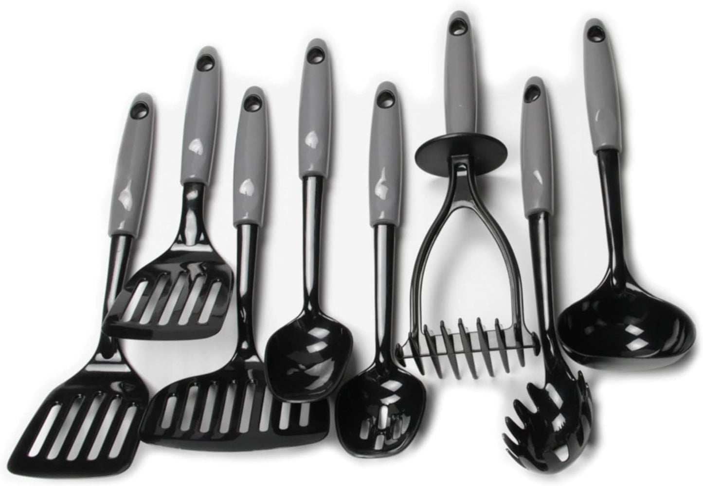 Chef Craft Select Nylon Short Turner/Spatula, 10.5 inch, Gray