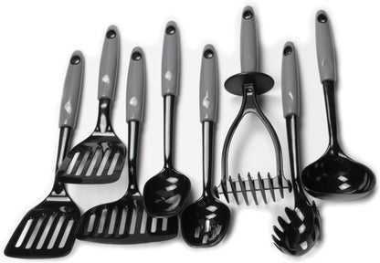 Chef Craft Select Nylon Short Turner/Spatula, 10.5 inch, Gray
